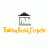 Golden greek carpets logo vector logo