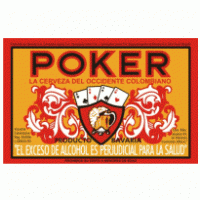 Poker cerveza, etiqueta antigua logo vector logo