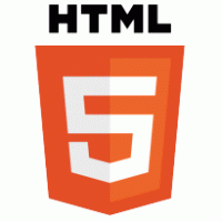 HTML5 with wordmark color logo vector logo