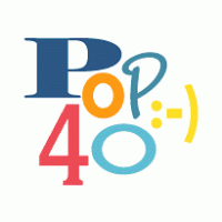 Pop 40 :-) logo vector logo