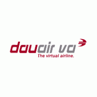 dauair virtual airline logo vector logo