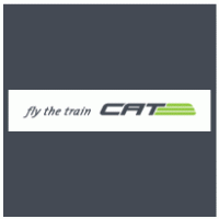 CAT fly the train logo vector logo