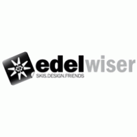 edelwiser ski logo vector logo