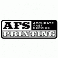AFS Printing BW logo vector logo