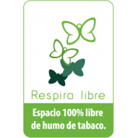 Respira libre, Espacios 100% libres de humo de tabaco logo vector logo