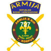 727. slavna brdska brigada armija BiH logo vector logo