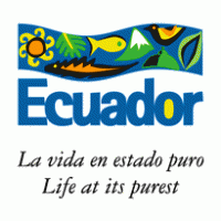Ecuador la vida en estado puro logo vector logo