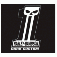 Harley Davidson Dark Custom logo vector logo
