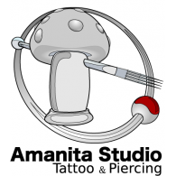 Amanita Studio _ Tattoo & Piercing logo vector logo