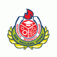 sek. men. saujana utama logo vector logo