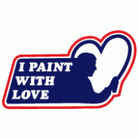 I paint with Love logo vector logo