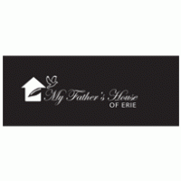 My Fathers House of Erie b&w logo vector logo