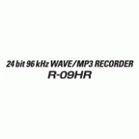 R-09HR 24 bit 96 kHz WAVE/MP3 Recorder logo vector logo