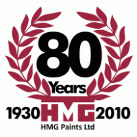 HMG Paints 80th Anniversary Logo logo vector logo