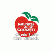 naturistas de corazon logo vector logo