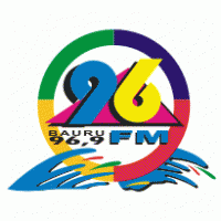 Bauru 96 fm logo vector logo
