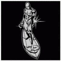 Silver surfer logo vector logo