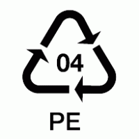 Recyclable PE logo vector logo