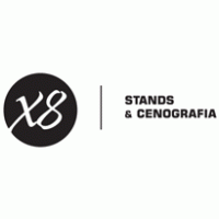 X8 stands logo vector logo