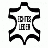 Echtes Leder logo vector logo