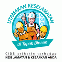 CIDB utamakan keselamatan logo vector logo