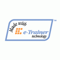 e-Trainer technology logo vector logo