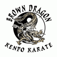 Brown Dragon Kempo Karate logo vector logo
