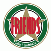 Friends, Coffee & Sandwich logo vector logo