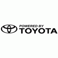 toyota powered by logo vector logo