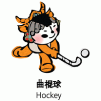 Maskota Pekin 2008 hockey logo vector logo