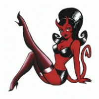 devil women logo vector logo