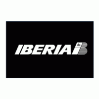 Iberia Airlines Negative Horizontal logo vector logo