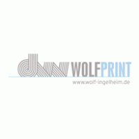 Wolf Print logo vector logo