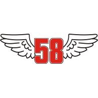 58 Wings logo vector logo