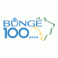 Bunge 100 anos logo vector logo