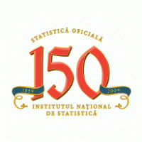 150 de ani de statistică oficiala logo vector logo