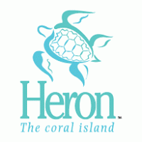 Heron The coral island logo vector logo