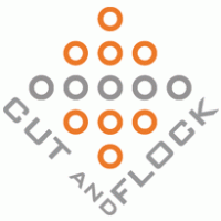 Cut and flock logo vector logo