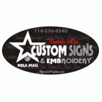 Custom Signs & Embroidery logo vector logo