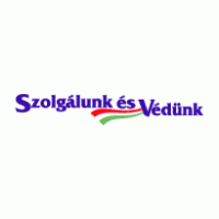 Szolgalunk es Vedunk logo vector logo