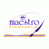 maestro stamparija logo vector logo