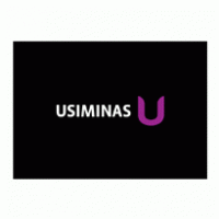 Usiminas negative purple logo vector logo
