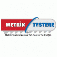 Metrik Testere Makina logo vector logo