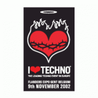 I Love Techno logo vector logo