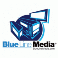 Blue Line Media logo vector logo