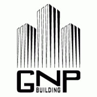 GNP building BW logo vector logo