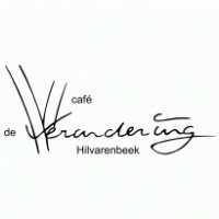 Cafe de Verandering logo vector logo