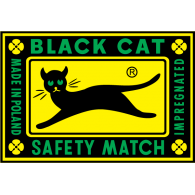 Black Cat Safety Match logo vector logo