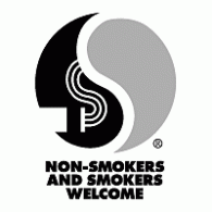 Non-smokers and smokers welcome logo vector logo