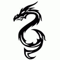 Triba Black Dragon logo vector logo